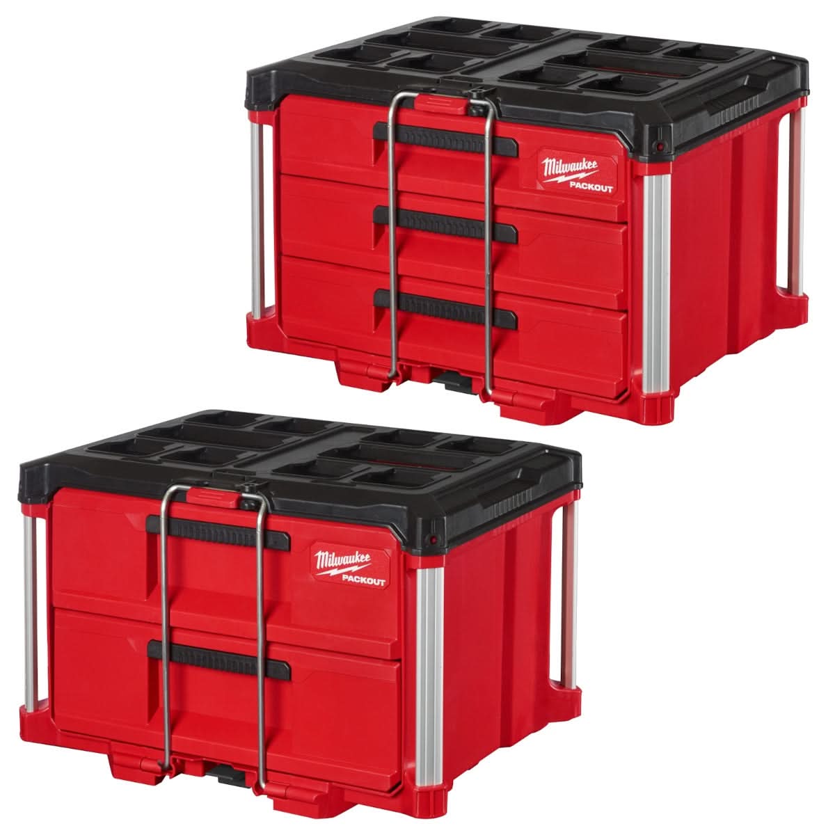 Milwaukee 48-22-8442 PACKOUT 2-Drawer and 3-Drawer Tool Box Bundle