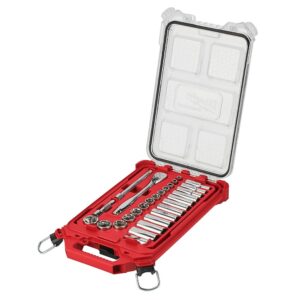 Milwaukee 48-22-9481 3/8" 28-Piece SAE Ratchet and Socket PACKOUT Set