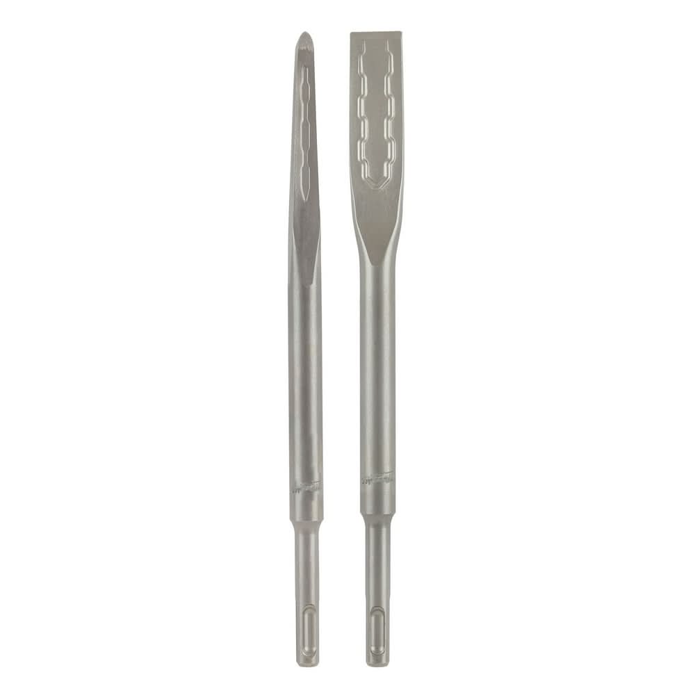 Milwaukee 48-62-6080 SDS PLUS SLEDGE Bull Point & Flat Chisel 2 Pack