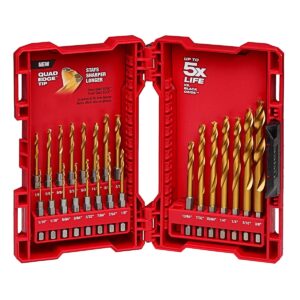 Milwaukee 48-89-4631 SHOCKWAVE RED HELIX Titanium 23-Piece Drill Bit Set