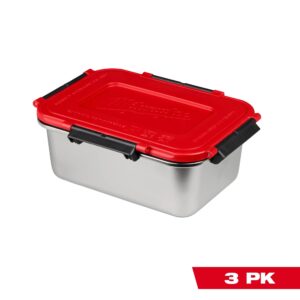 Milwaukee Stainless Steel Containers for M18 Jobsite Lunch Warmer, 3-Pack (49-16-0203)