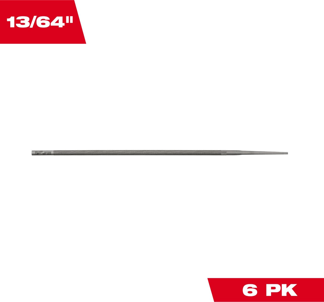 Milwaukee 49-16-2888 13/64” Round File for Saw Chain 6 PK