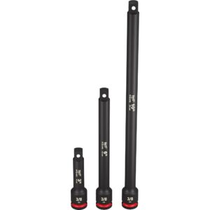Milwaukee 49-66-6714 3PC SHOCKWAVE Impact Duty 3/8-Inch Drive Extension Set
