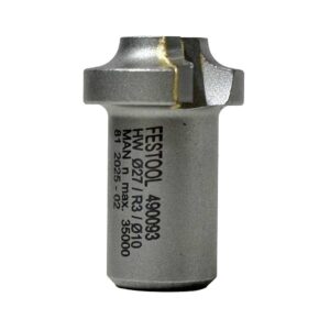 Festool 27mm x 3mm Roundover Router Bit w/o Bearing for OFK 500 Edge Routing (490093)