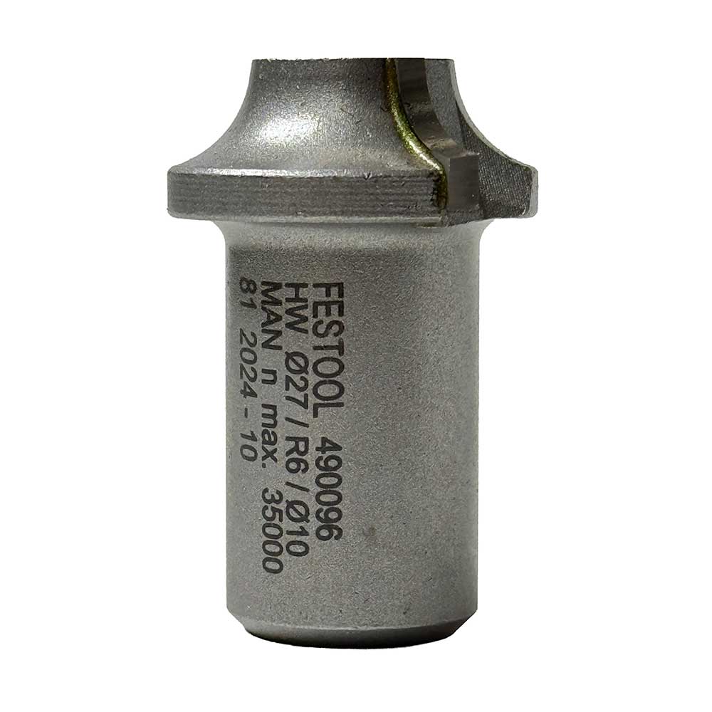Festool 27mm x 6mm Roundover Router Bit w/o Bearing for OFKC 500 Router (490096)