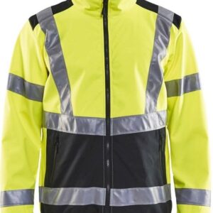 Blaklader 49772517 Hi-Vis Softshell Jacket, High-Visibility Yellow / Black