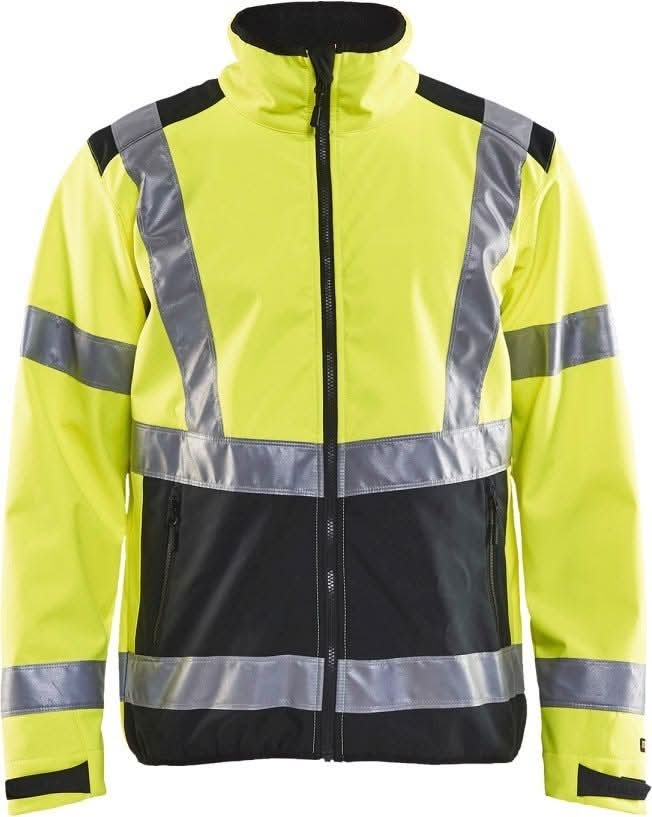 Blaklader 49772517 Hi-Vis Softshell Jacket, High-Visibility Yellow / Black