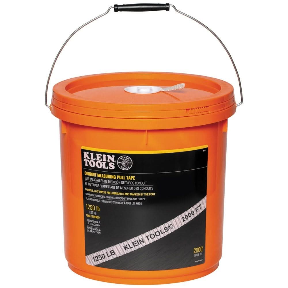 Klein Tools 50122 Conduit Measuring Pull Tape, 1250-Pound x 2000-Foot