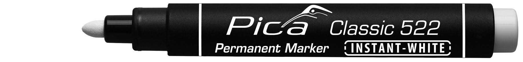 Pica Classic 522 Permanent Marker, White, 1-Pack