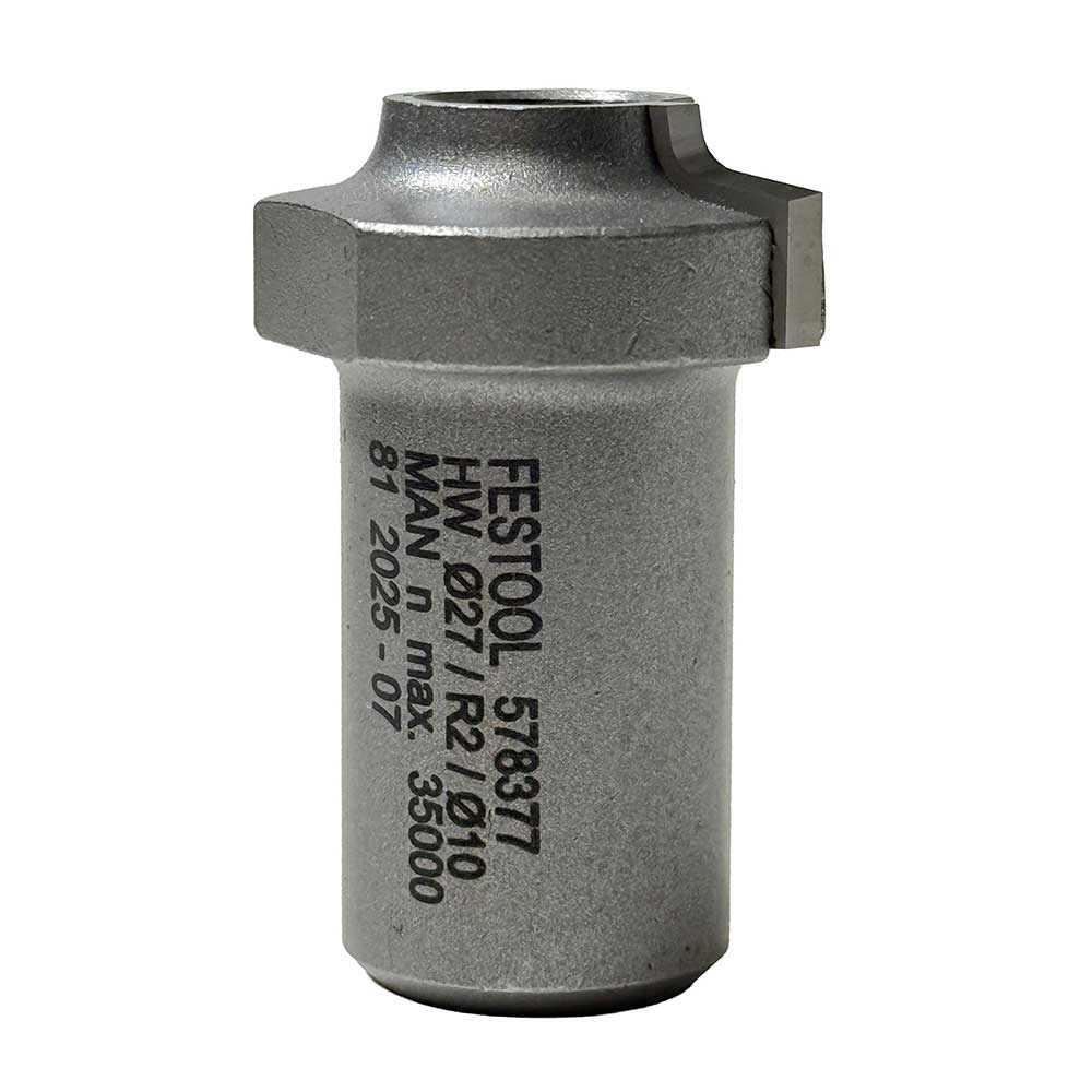 Festool 27mm Roundover Cutter for Edge Routing w/o Bearing for OFKC 500 Router (578377)