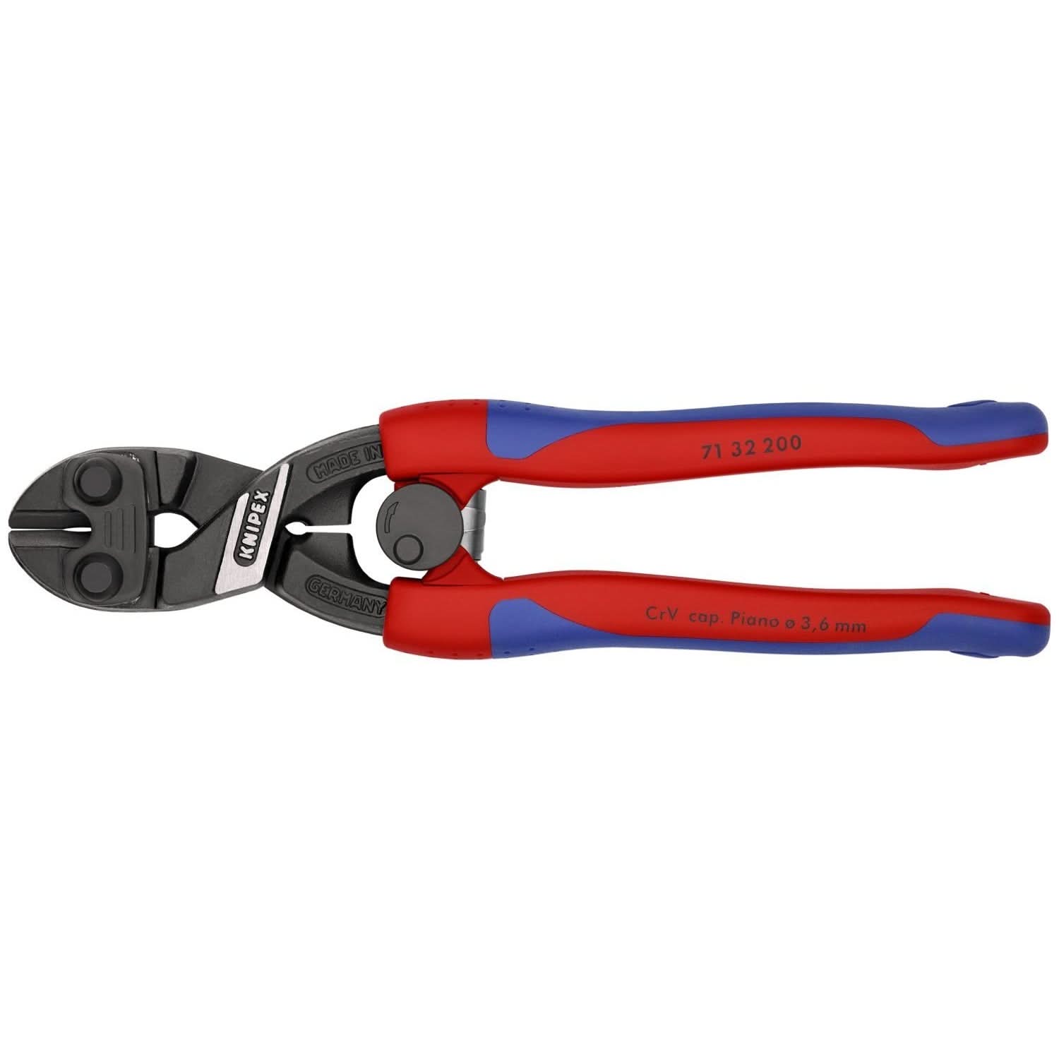 Knipex 71 32 200 CoBolt High Leverage Compact Bolt Cutters-Notched Blade