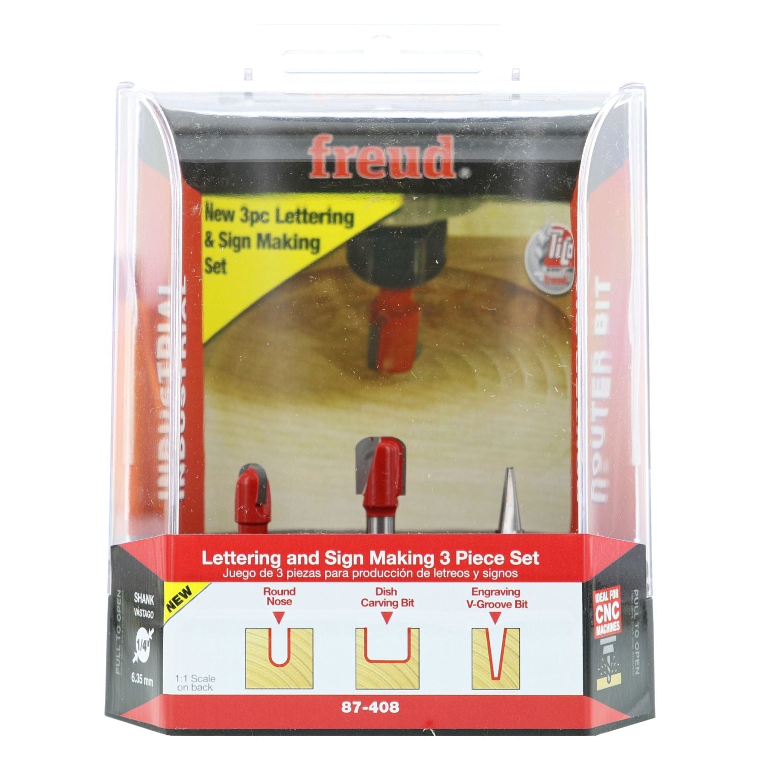 Freud 87-408 3-Piece CNC Lettering & Sign Making Set
