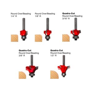 Freud 89-102 5 Piece Round Over/Beading Router Bit Set (1/4-Inch Shank)