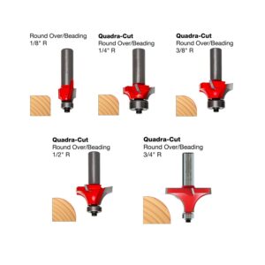 Freud 89-152 5 Piece Round Over/Beading Router Bit Set (1/2-Inch Shank)