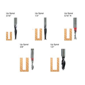 Freud 90-150 5 Piece Up Spiral Router Bit Set