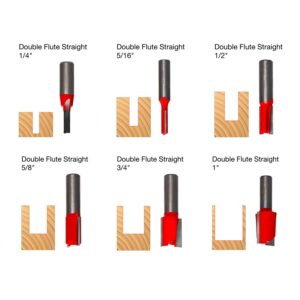 Freud 91-102 6 Piece Straight Router Bit Set
