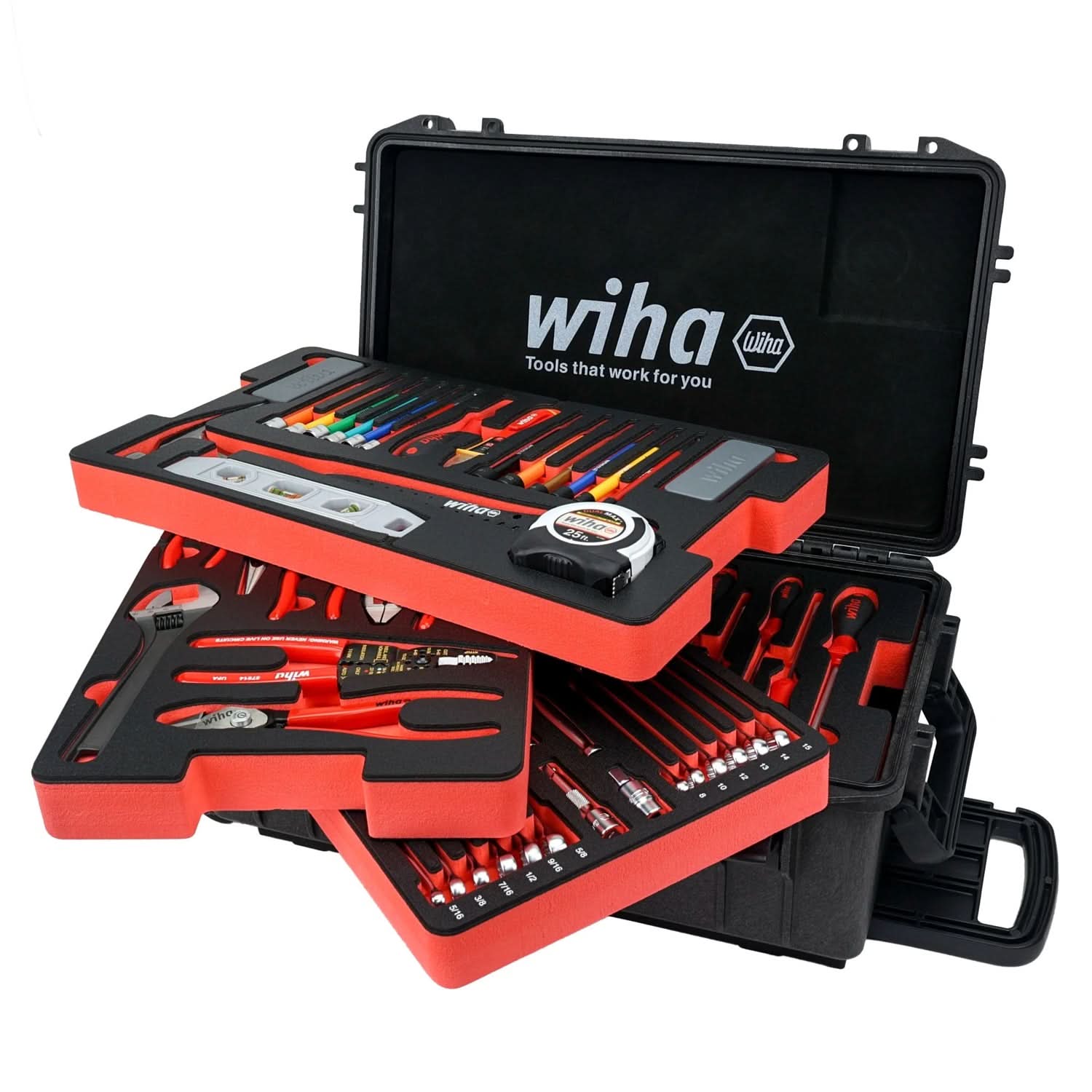 Wiha 92100 194-Piece Premium Tool Kit w/ Rolling Tool Box