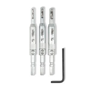 Snappy Tools 95300 3-Piece Self-Centering Hinge Bit Set with Festool Centrotec Shank