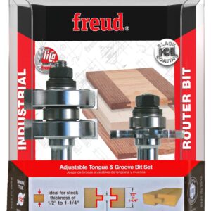 Freud 99-036 1-3/4-Inch Adjustable Tongue & Groove Router Bit Set