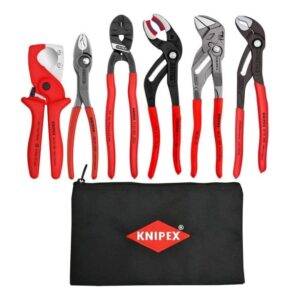 Knipex 9K 00 80 180 US Plumbing 6-Piece Set with Free Keeper Pouch