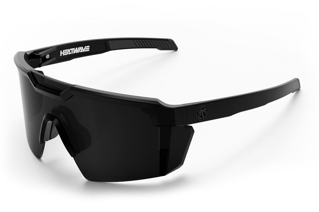 Heat Wave Future Tech Black Frame Anti Fog Black Lens Z87+ Sunglasses