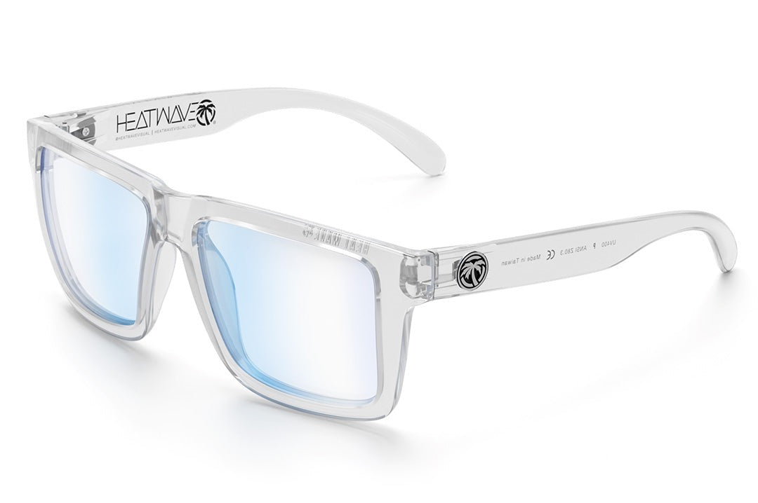 Heat Wave XL VISE Z87 Vapor Clear Frame Blue Light Blocking Sunglasses