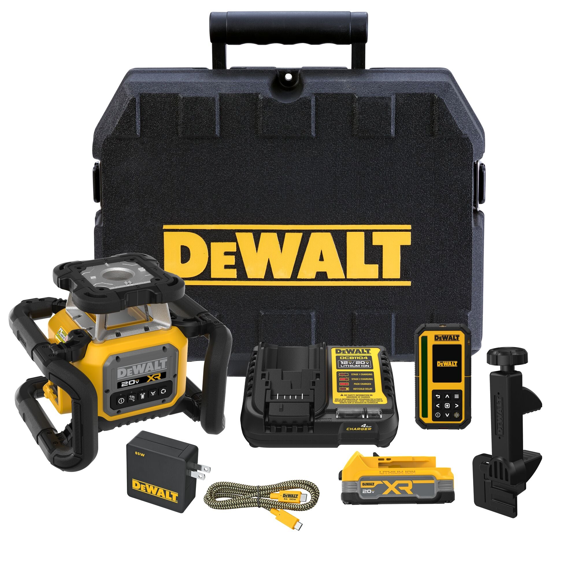 DEWALT 20V MAX XR Green Rotary Laser Powerstack 1.7Ah Kit (DCLE35121GE1)