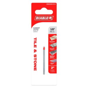 Diablo DMANS1010 1/8 Inch Tile & Stone Carbide Tipped Drill Bit