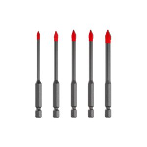 Diablo DMANSP1070S Diablo Hard Tile & Stone Carbide Tipped Drill Bit Set, 5-Piece