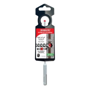 Diablo DMAPL4040 3/16 Inch x 4 Inch x 6 Inch Rebar Demon SDS-Plus 4-Cutter Full Carbide Head Hammer Drill Bit