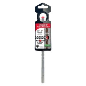 Diablo DMAPL4150 3/8 Inch x 6 Inch x 8 Inch Rebar Demon SDS-Plus 4-Cutter Full Carbide Head Hammer Drill Bit