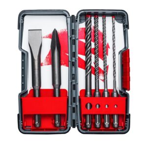 Diablo DMAPL9930-S6 6pc SDS-Plus Rebar Demon 4-Cutter Full Carbide Head Hammer Drill Bit & Chisel Set , 6-Piece