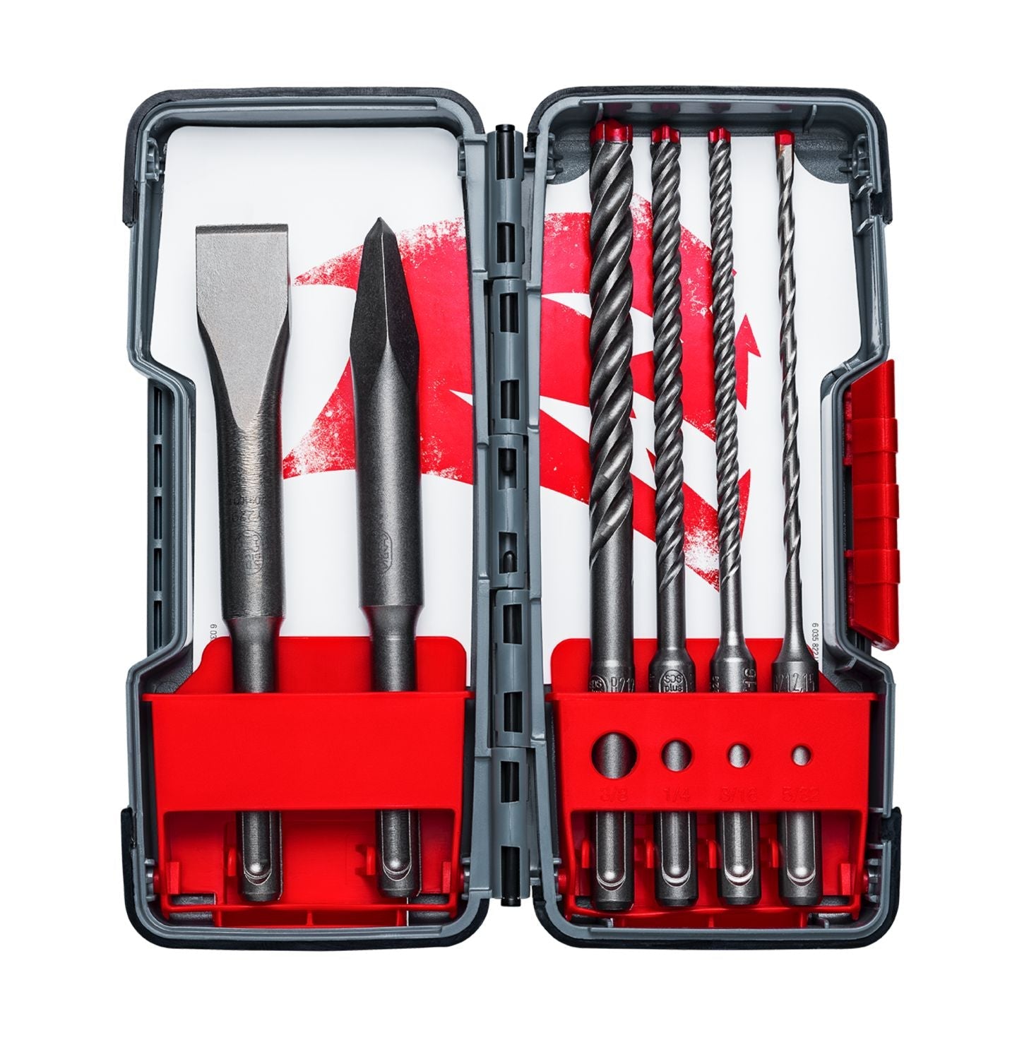 Diablo DMAPL9930-S6 6pc SDS-Plus Rebar Demon 4-Cutter Full Carbide Head Hammer Drill Bit & Chisel Set , 6-Piece