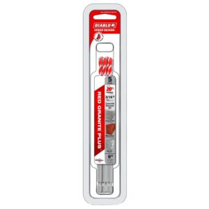 Diablo DMARG1030-P5 3/16 Inch x 4 Inch x 6 Inch SPEEDemon Red Granite Carbide Tipped Hammer Drill Bit , 5-Pack
