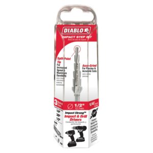 Diablo DSD0500S06 1/4 Inch - 1/2 Inch Impact Step Drill Bit with 6 Steps