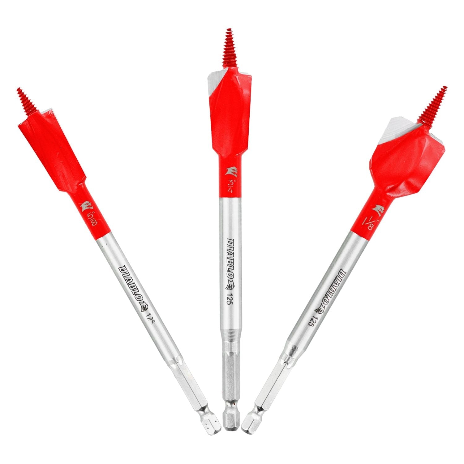 Diablo DSPD4910-S3 Demo Demon 3-Piece Spade Bit Set for Nail-Embedded Wood