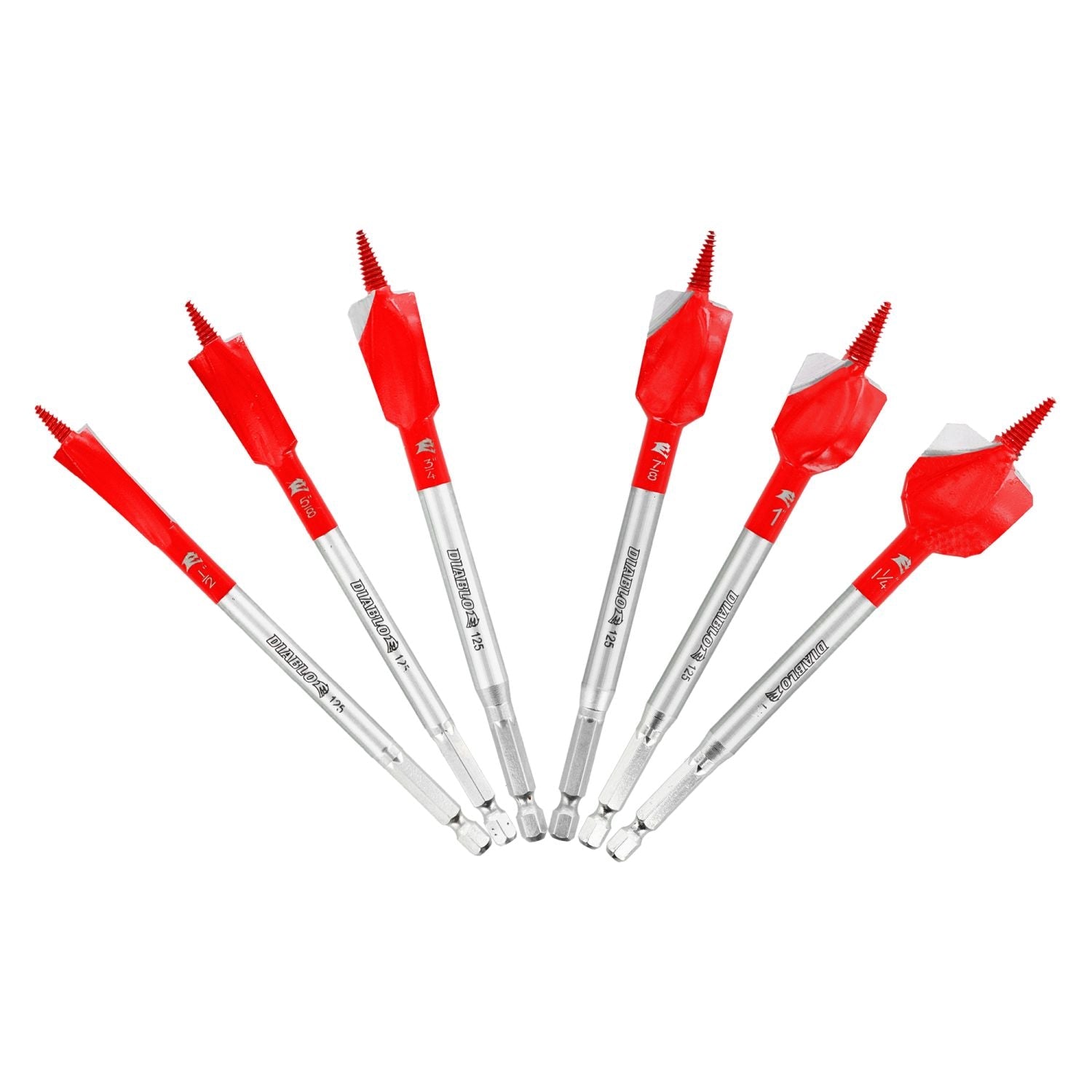 Diablo DSPD4920-S6 Demo Demon 6-Piece Spade Bit Set for Nail-Embedded Wood
