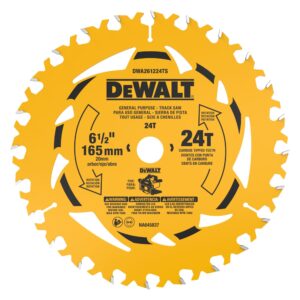 DEWALT 6-1/2-in. 24-Tooth General Purpose Track Saw Blade (DWA261224TS)
