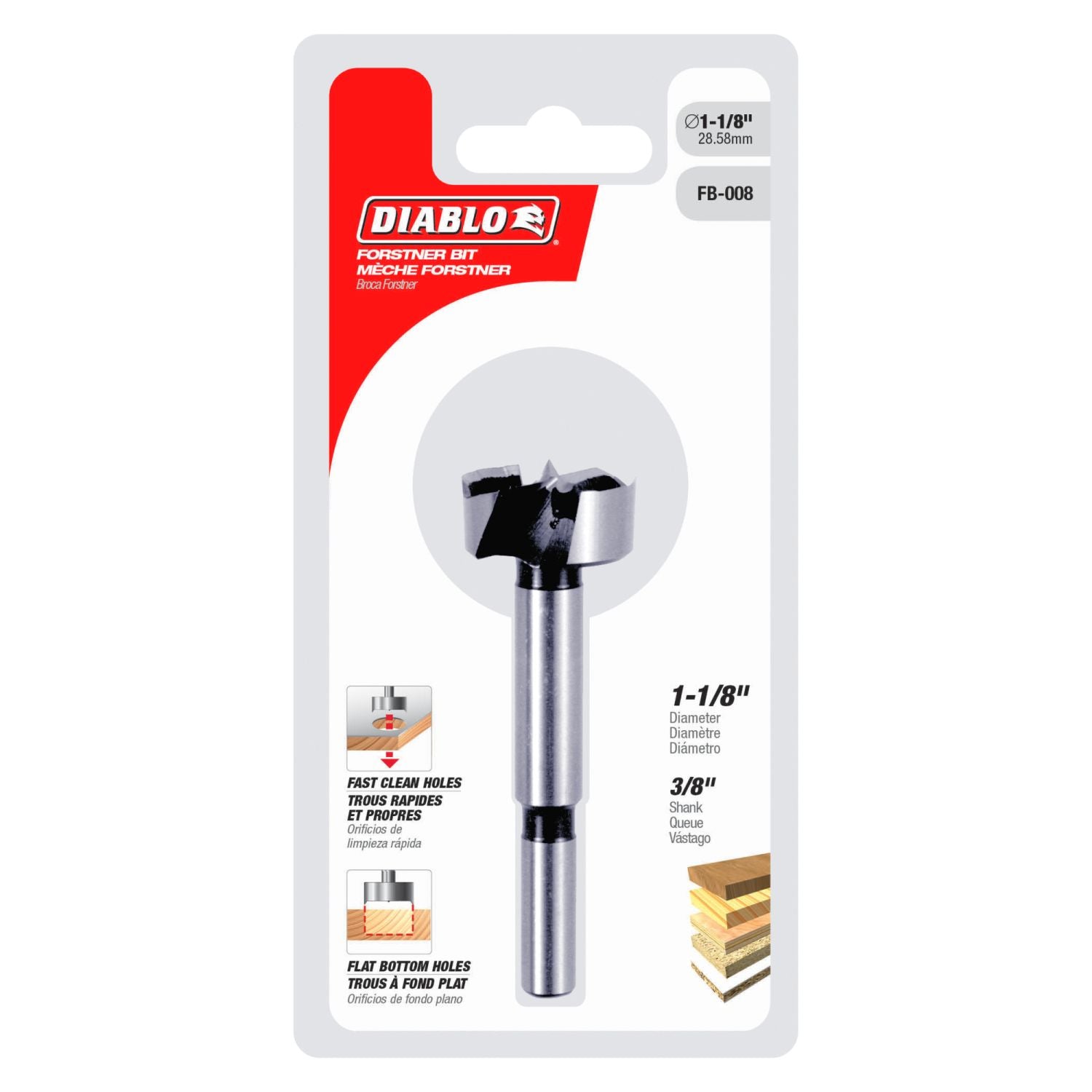 Diablo FB-008 1-1/8" Diablo Forstner Bit