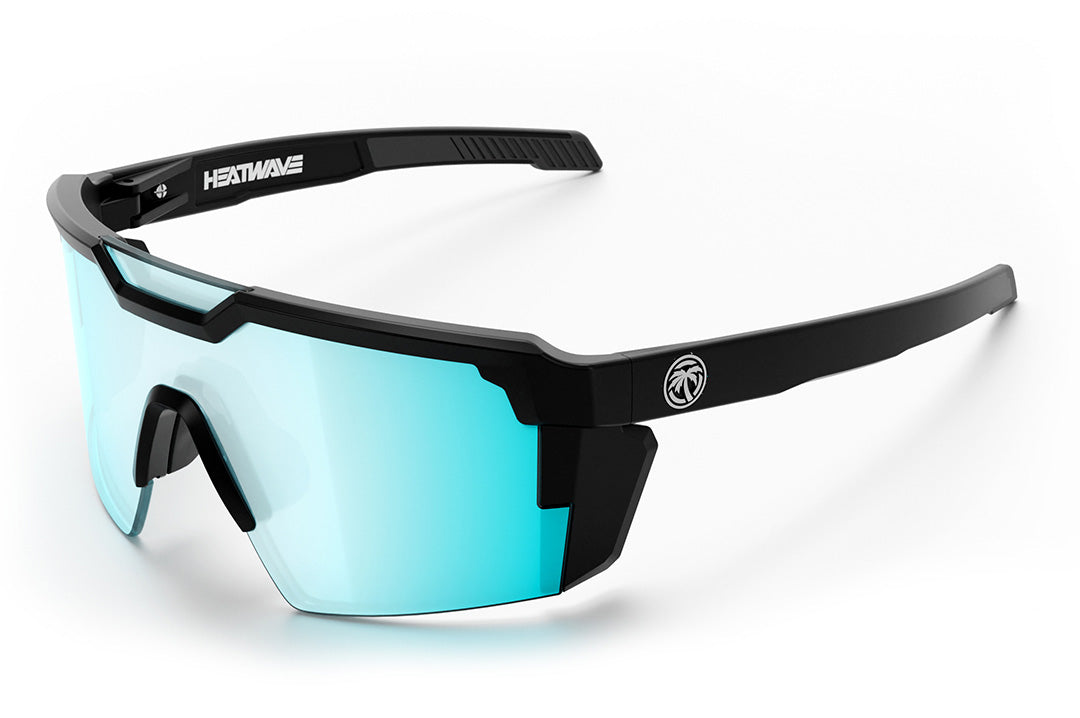 Heat Wave Future Tech Black Frame Arctic Chrome Z87+ Sunglasses