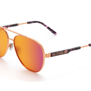 Heat Wave Incline Velvet Tortoise Frame Rose Gold Lens Sunglasses