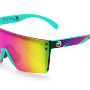 Heat Wave Lazer Face Aqua Splash Black Frame Customs Sunglasses
