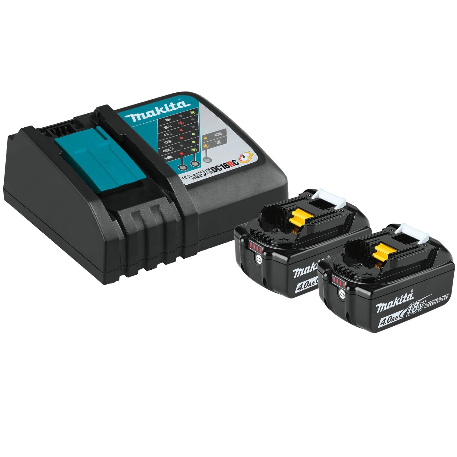 Makita BL1840BDC2X 18V LXT 4.0Ah Battery and Rapid Optimum Charger Starter Pack (PROMO)