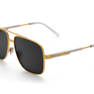 Heat Wave Nimitz Gold Frame Black Lens Sunglasses