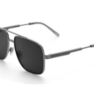 Heat Wave Nimitz Gun Metal Frame BLACK Lens Sunglasses