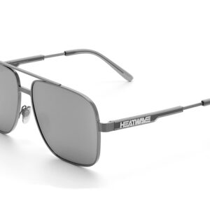 Heat Wave Nimitz Gun Metal Frame SILVER Lens Sunglasses