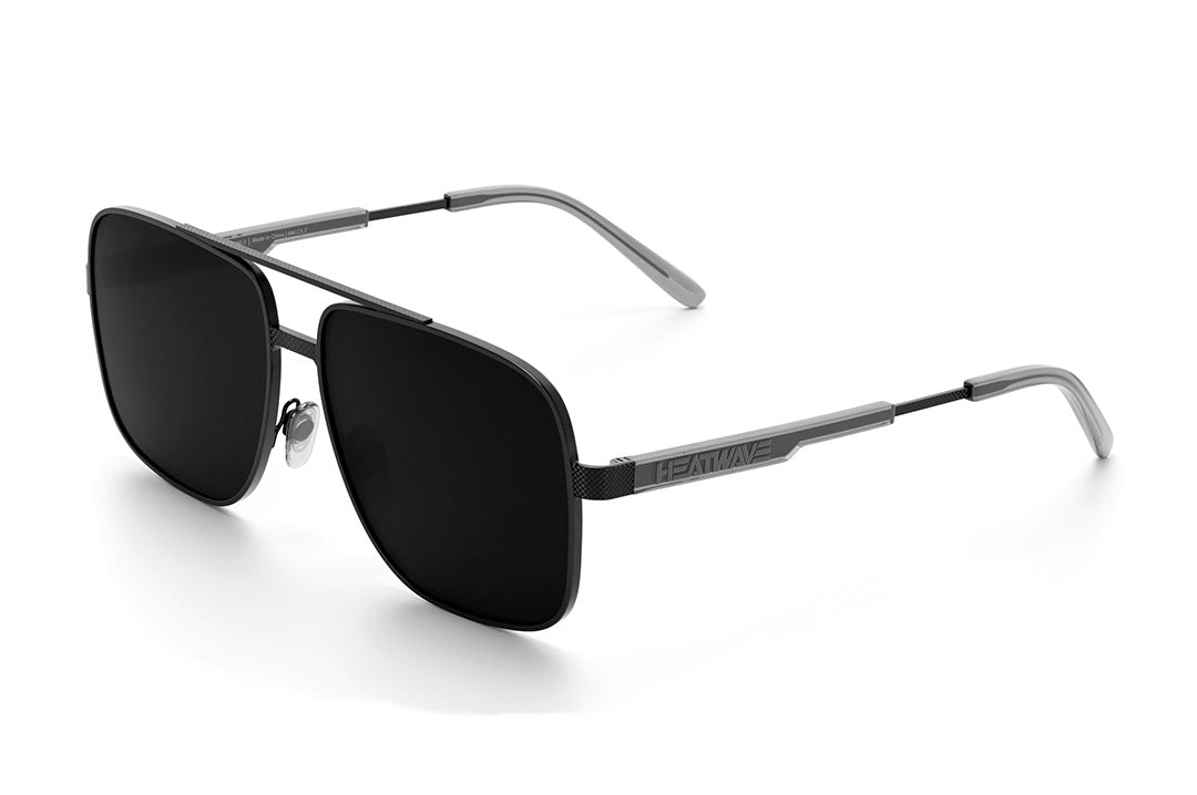 Heat Wave Nimitz SATIN Black Frame ULTRA BLACK Lens Sunglasses