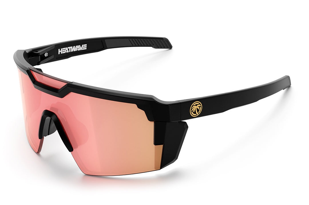 Heat Wave Future Tech Black Frame Rose Gold Z87+ Sunglasses