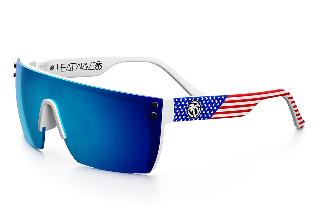 Heat Wave Kids Lazer Face Stars and Stripes Sunglasses