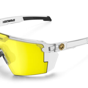 Heat Wave Future Tech Vapor Clear Frame Hi-Vis Yellow Lens Z87+ Sunglasses